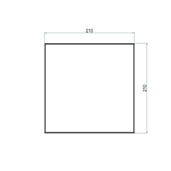 Produktbild UBD 215 202  -  Unterflur-Bodendose UBD 210 small inkl. belegtem Blinddeckel aus Chromstahl, geschliffen